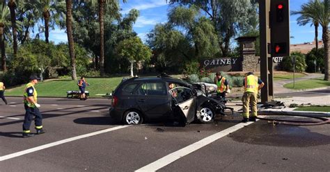  One 94-year-old man is dead and another is in the hospital following a three-vehicle crash in Scottsdale Sunday afternoon, the Scottsdale. . Fatal car accident scottsdale az today